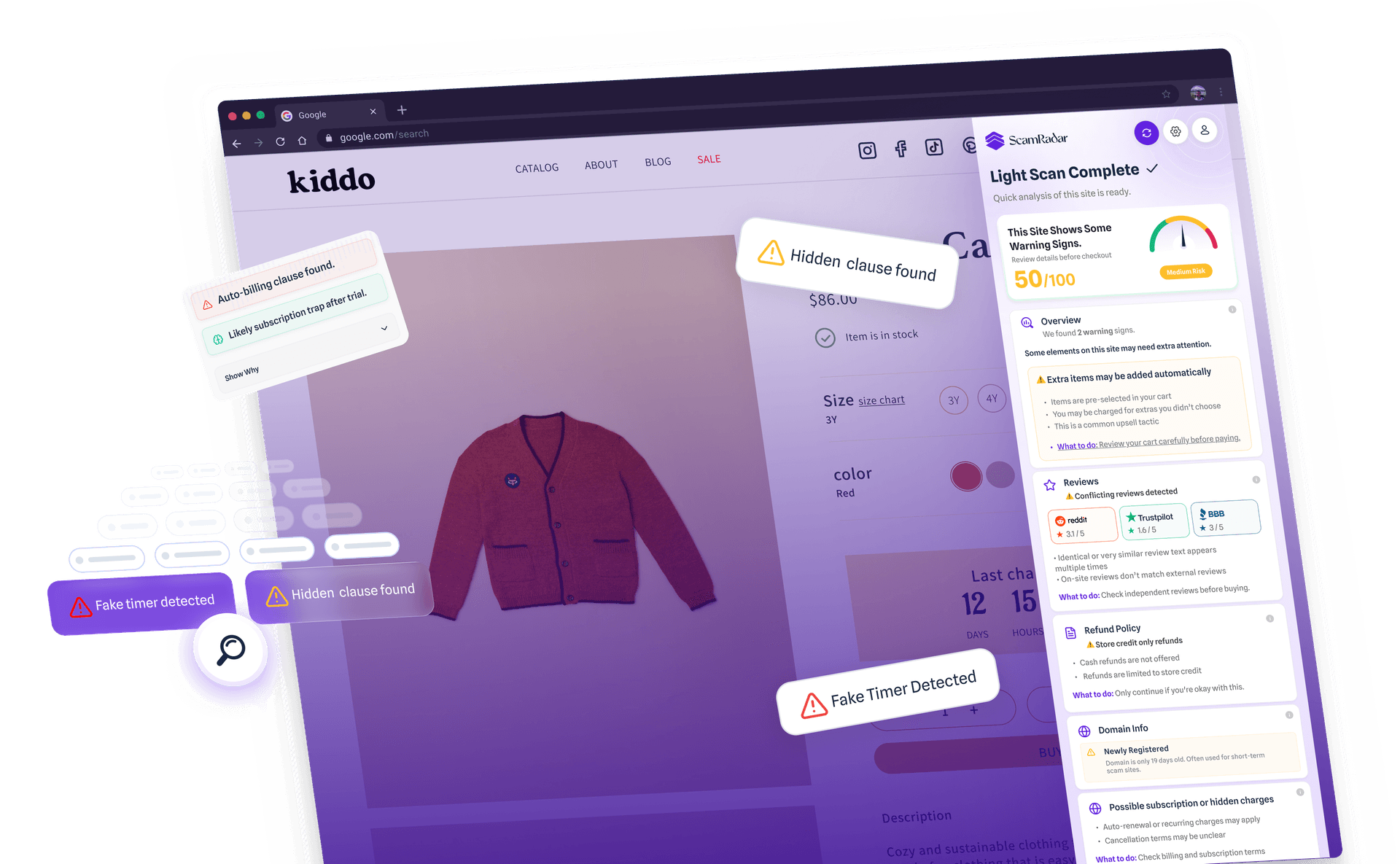 ScamRadar preview
